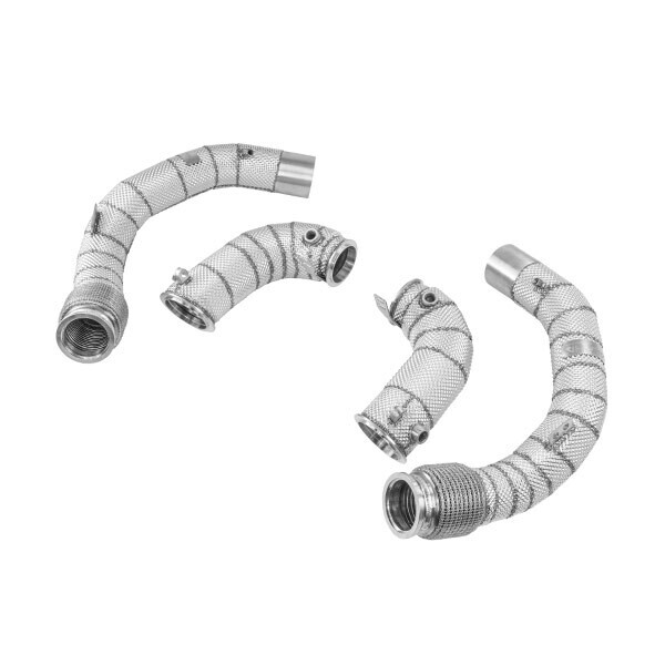 Concours alpha - Decat Downpipes avec chaleur Schild - BMW X5M F95 / X6M F96